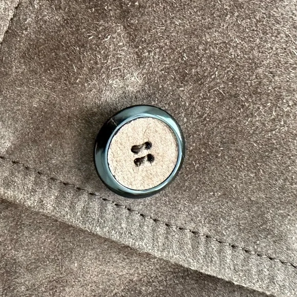 Kiton Napoli brown suede pelle leather puffer coat size 50 - Picture 2 of 10